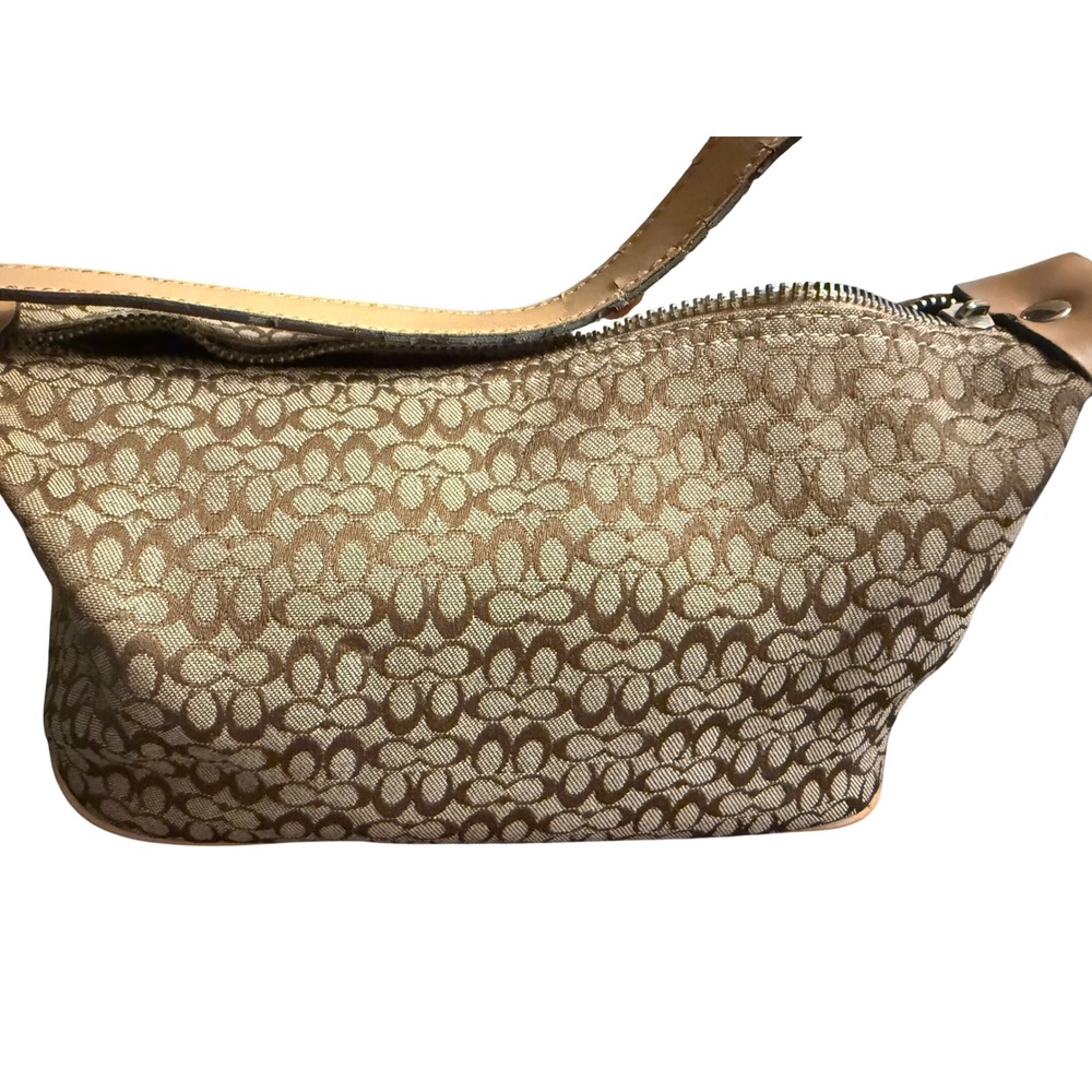 Vintage Coach Signature C Monogram Canvas Shoulder Bag Khaki Brown 2938 Project